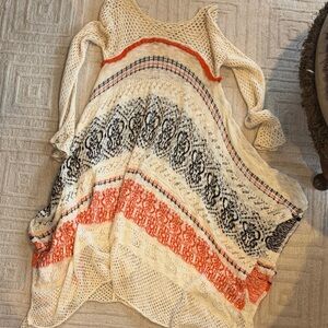 Sleeping On Snow Long Sleeve Bohemian Knit Dress